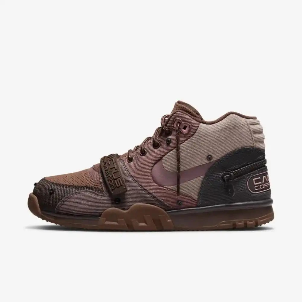 Travis Scott x Nike Air Trainer Archeo Brown and Rusty Pink