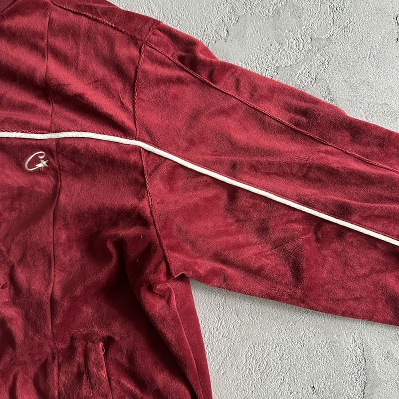 Corteiz VVS Uptown Jacket Burgundy