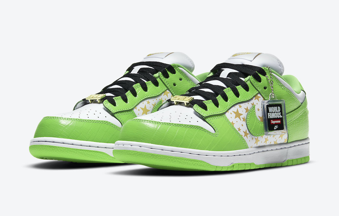 Nike Sb Dunk Low x Supreme "Green Stars"