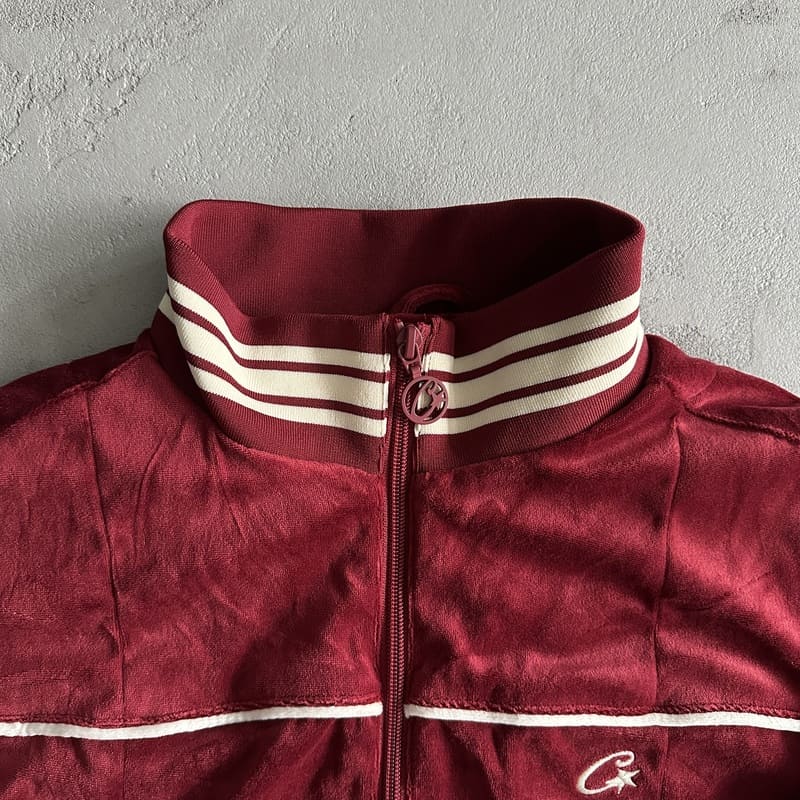 Corteiz VVS Uptown Jacket Burgundy