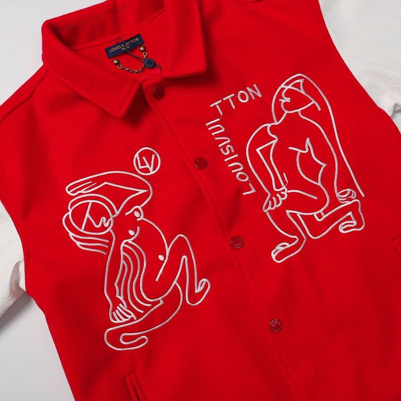 Varsity Jacket | Louis Vuitton | White Red