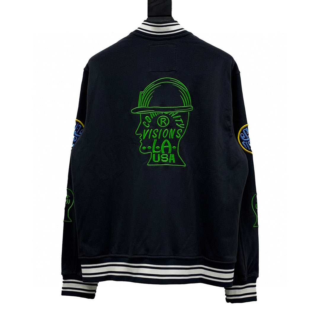 Brain Dead Varsity Jacket Inspired – Classic Black