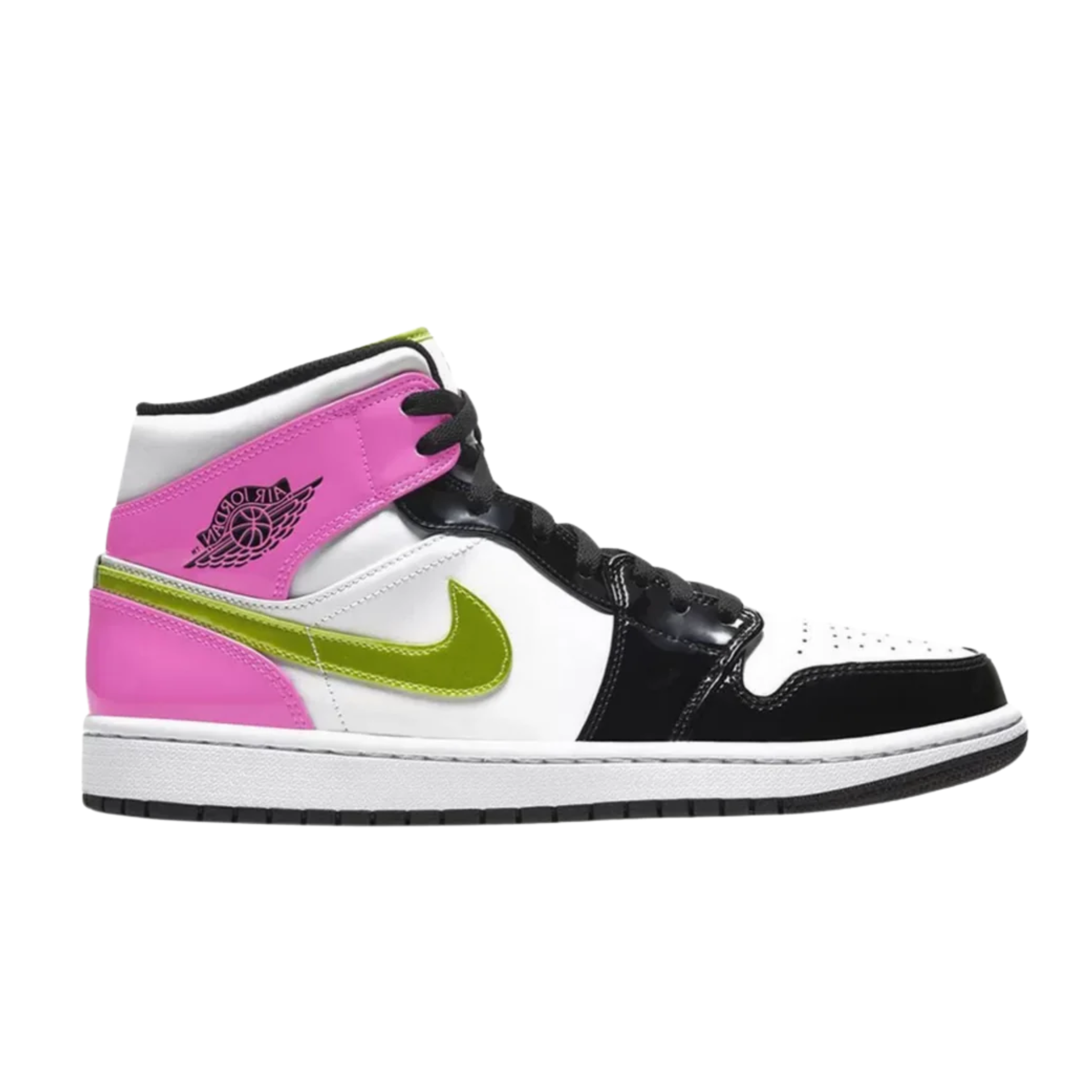 Nike Air Jordan 1 Mid "White Black Cyber Pink"
