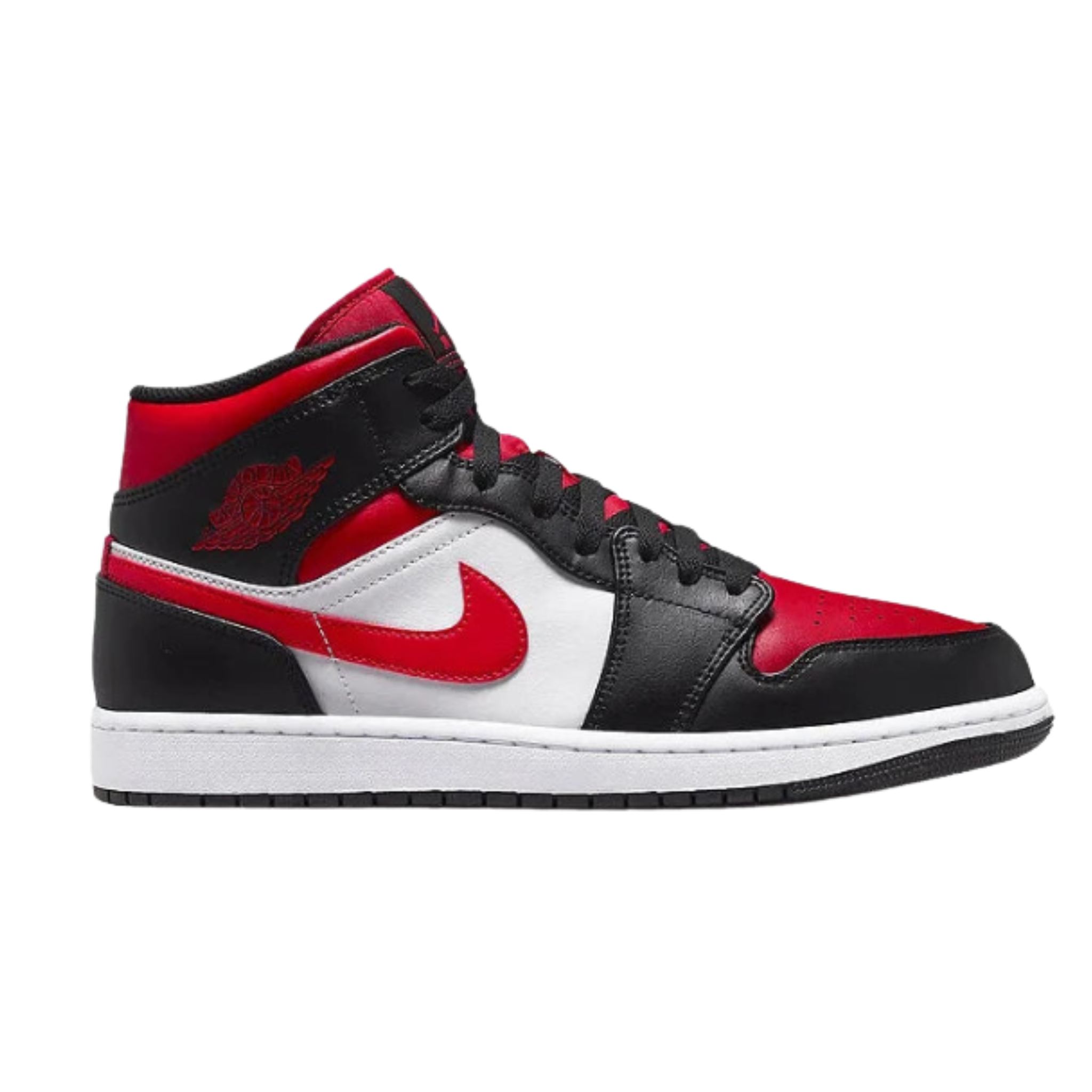 JORDAN 1 MID WHITE BLACK RED (2022)