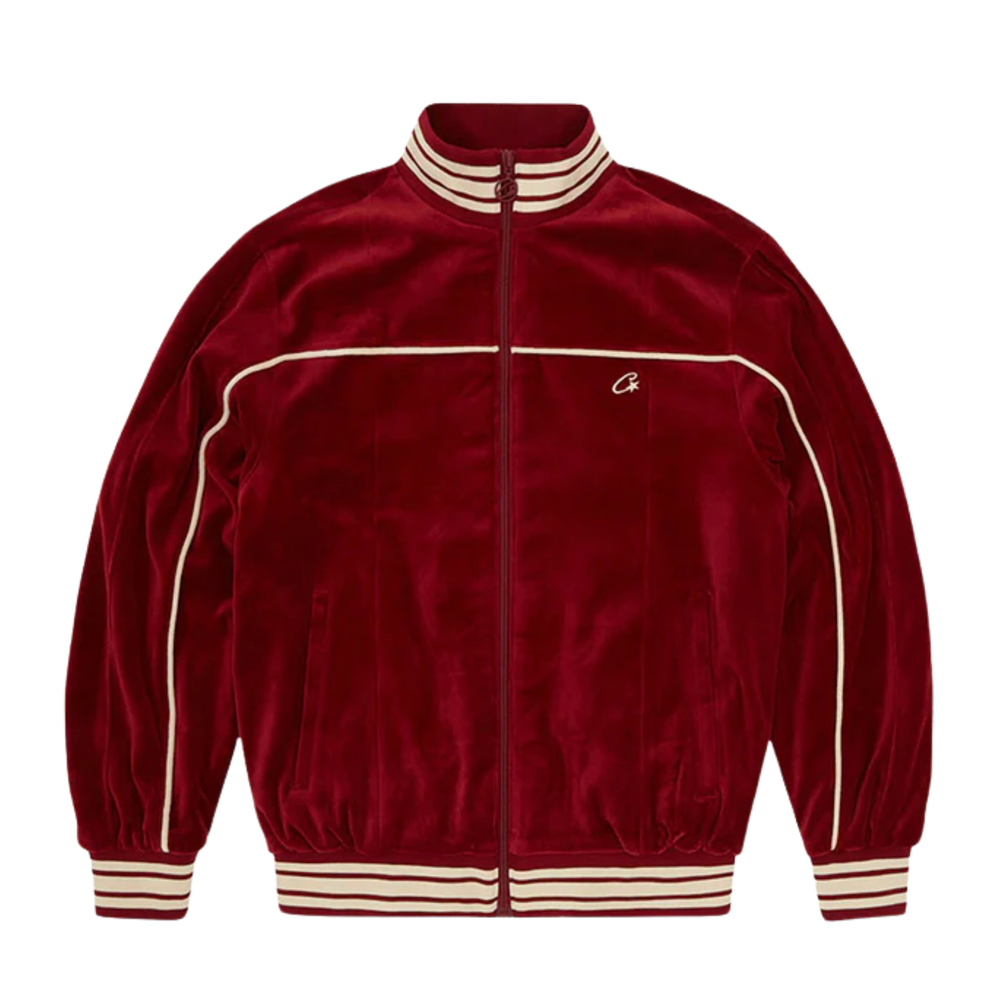 Corteiz VVS Uptown Jacket Burgundy