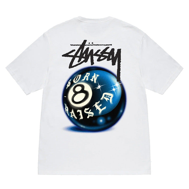 Camiseta Stussy x Born x Raised 8Ball