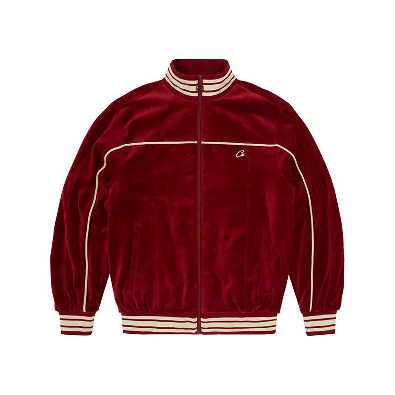 Corteiz VVS Uptown Jacket Burgundy
