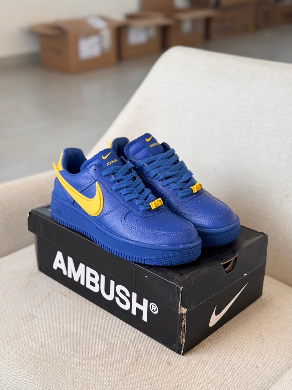 Air Force 1 x AMBUSH "Blue/Yellow" (Pronta entrega, 37.5)