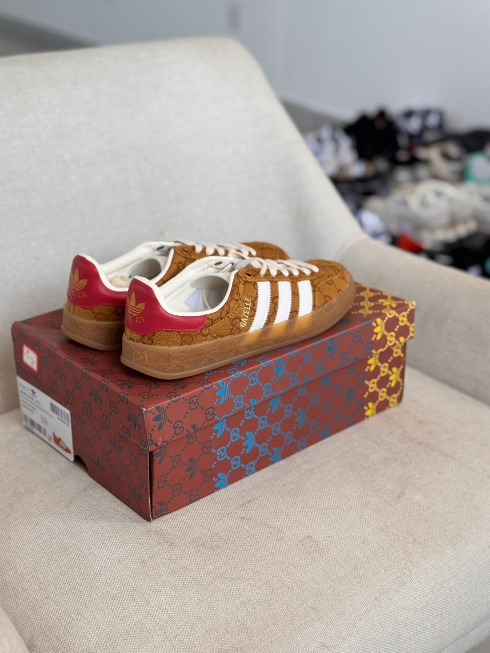 Gucci x Adidas Gazelle "GG Monogram" (Pronta entrega, 37)