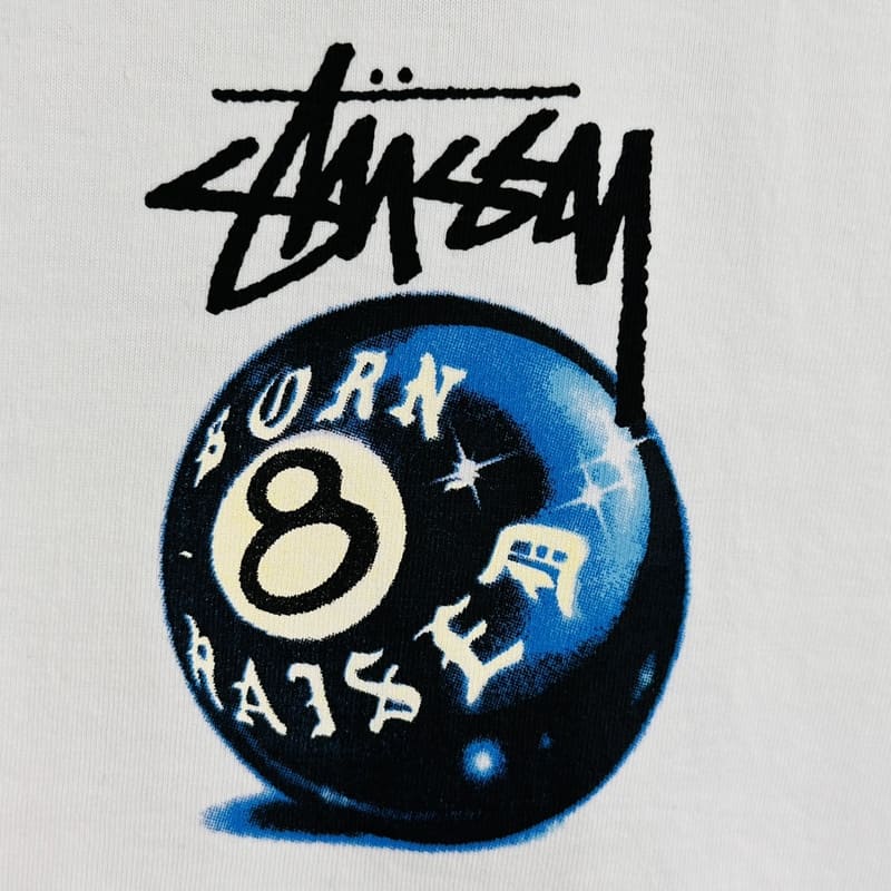 Camiseta Stussy x Born x Raised 8Ball
