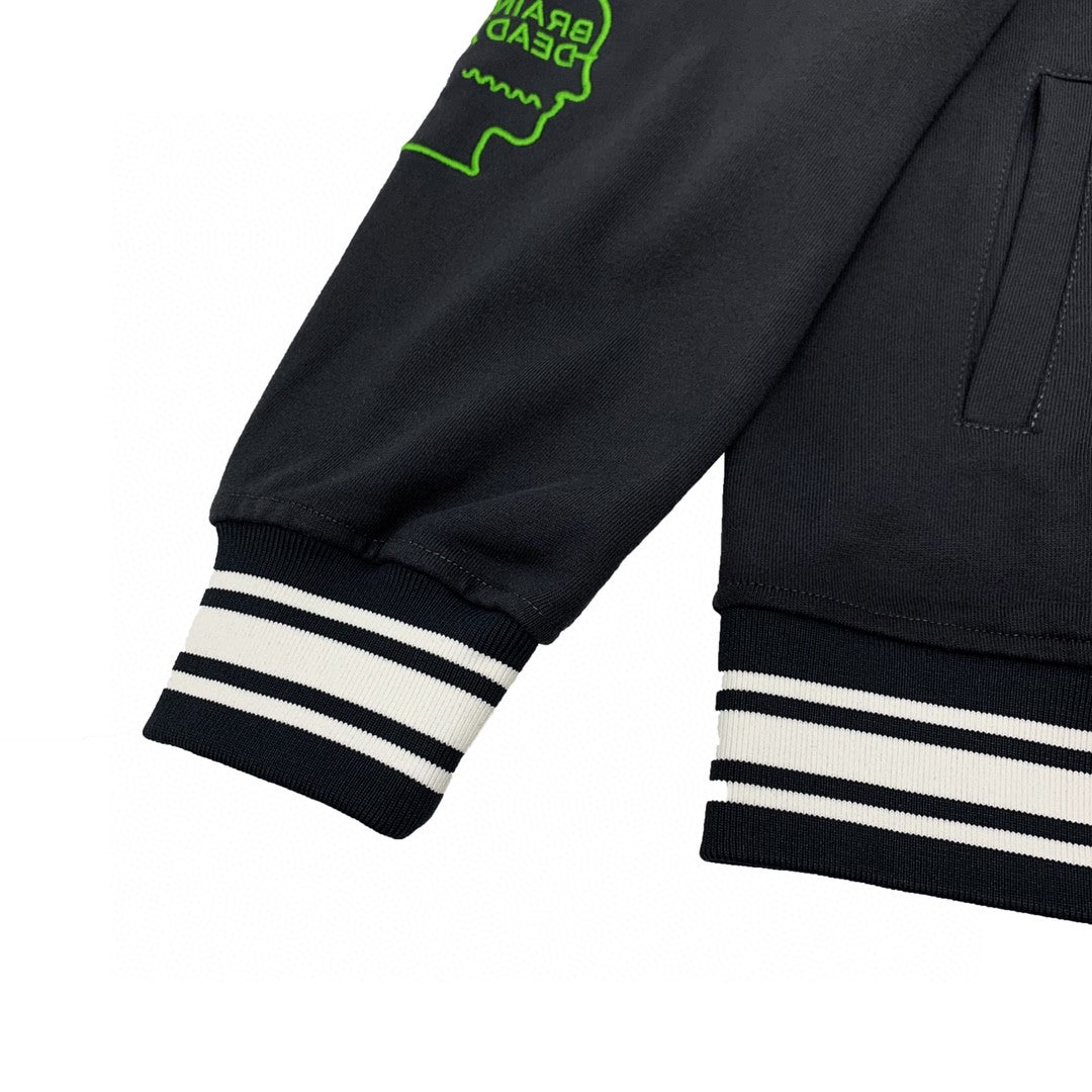 Brain Dead Varsity Jacket Inspired – Classic Black