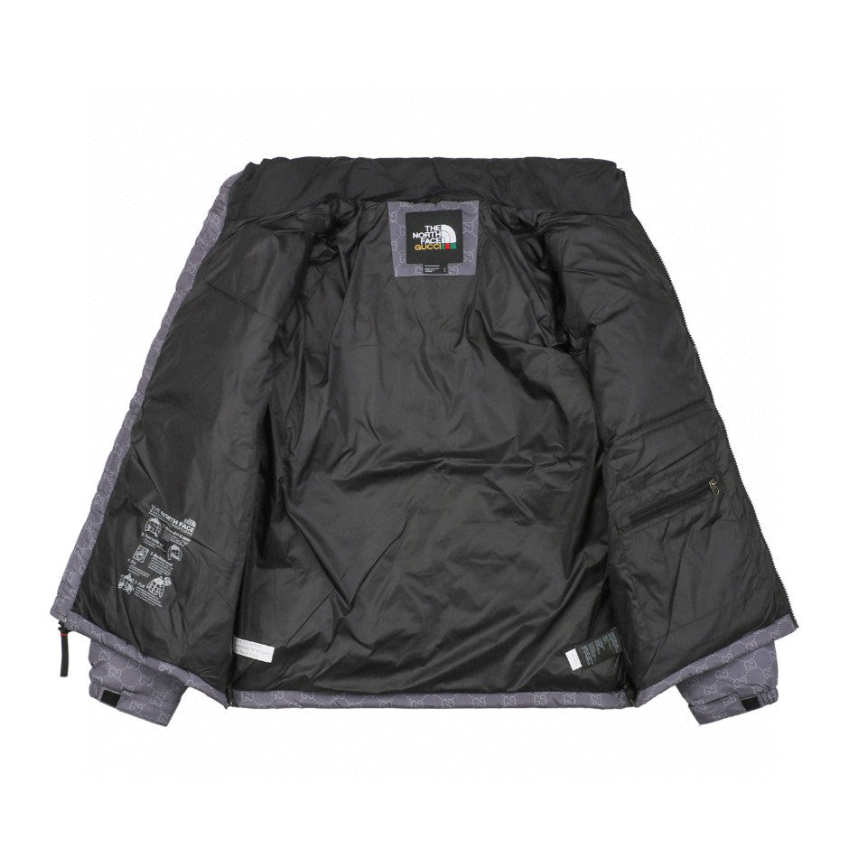 The North Face x Gucci Puffer Jacket Inspired – Grey Monogram Edition