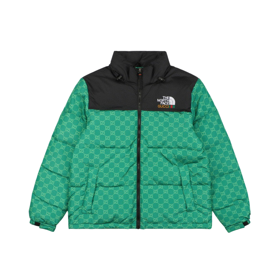 The North Face x Gucci Puffer Jacket Inspired – Monogram Green Edition