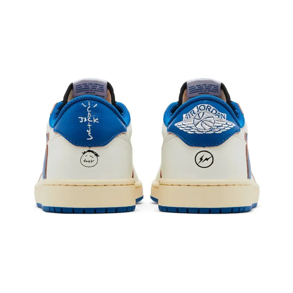 Fragment x Travis Scott x Air Jordan 1 Low OG SP "Sail Military Blue"