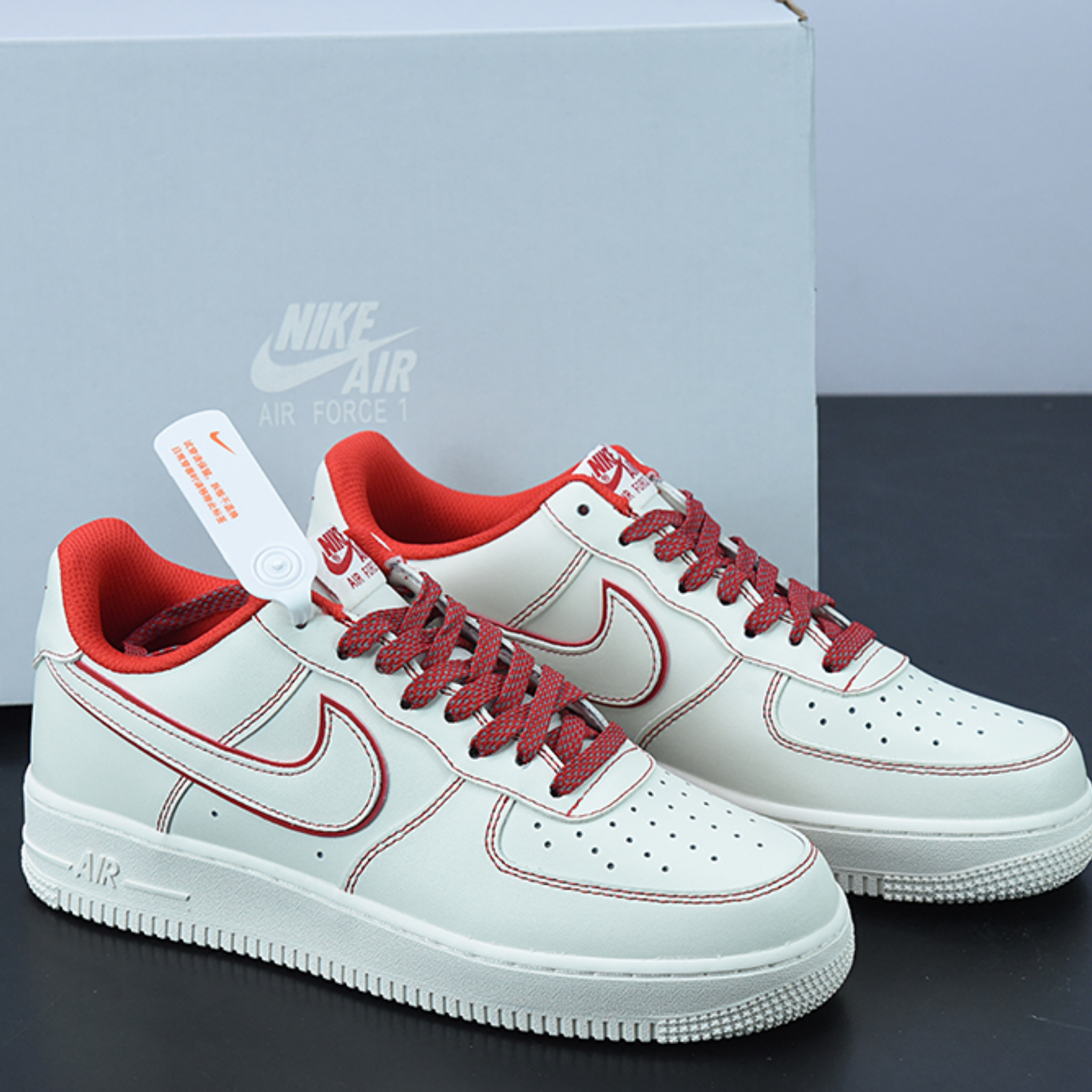 Air force 1 white and deals red