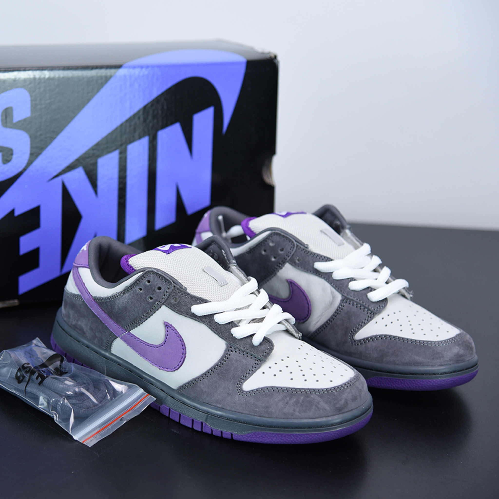 Nike sb dunk hombre top purpura