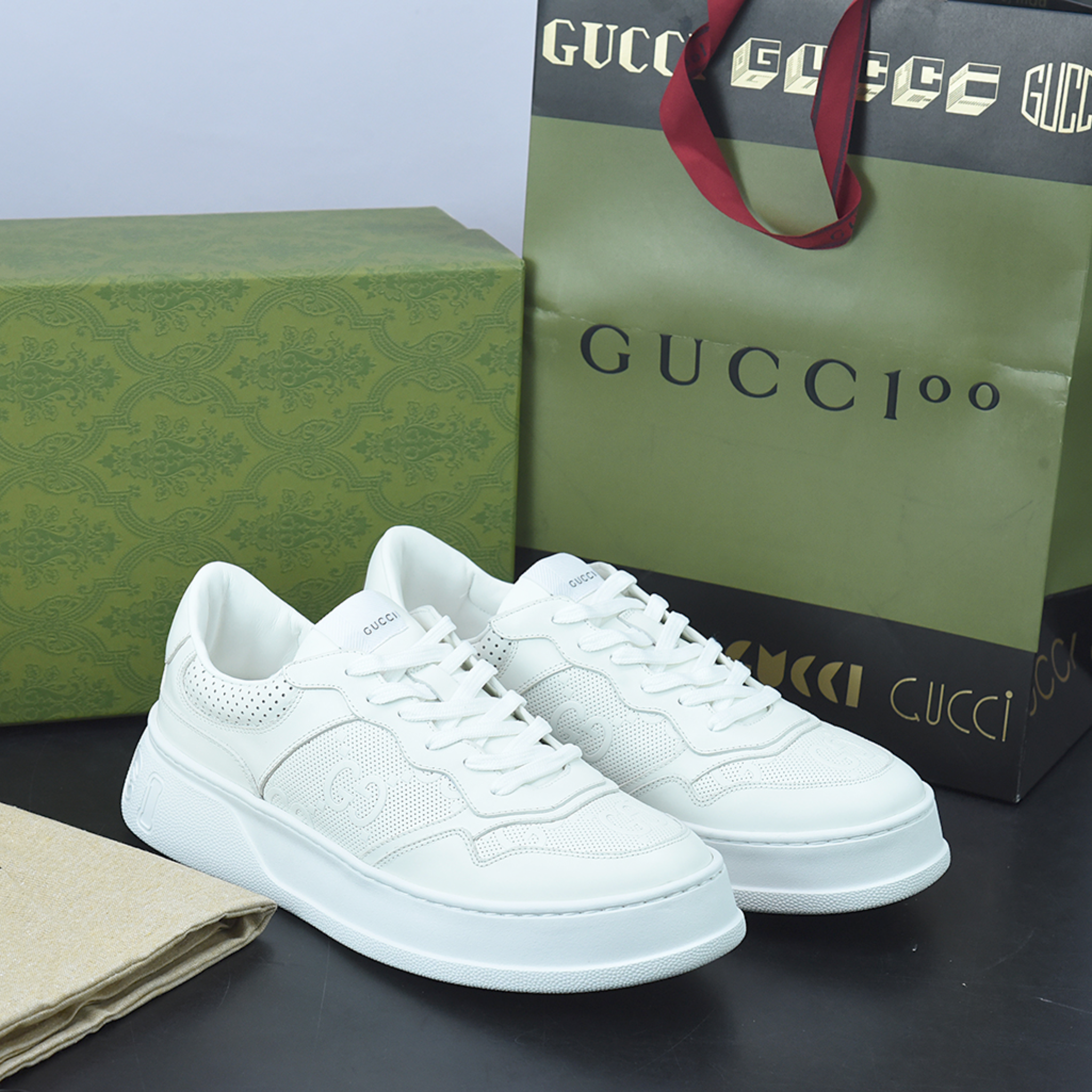 Gucci Shoes "Triple White"