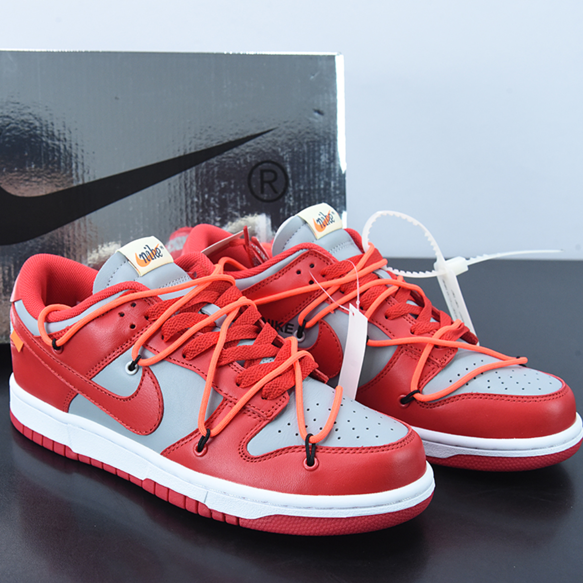 nike off-white dunk red 26.5