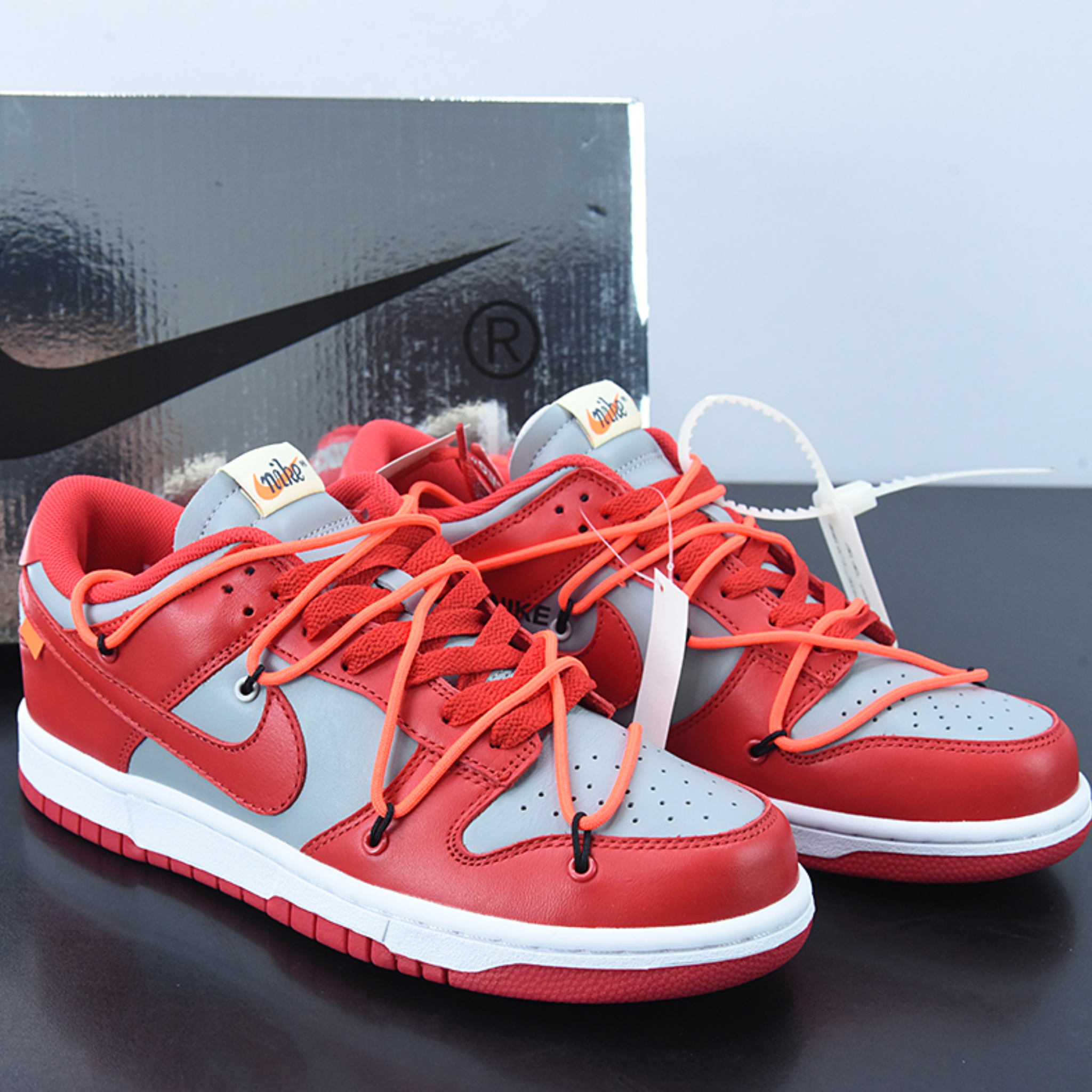 Nike red off white hotsell
