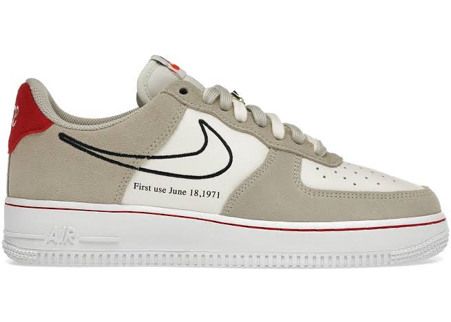 Nike Air Force 1 Low First Use Ligth Sail Red