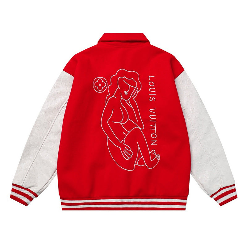 Varsity Jacket | Louis Vuitton | White Red