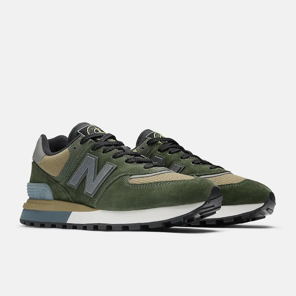 Stone Island x New Balance 574 Legacy Light Green Mustard Gold