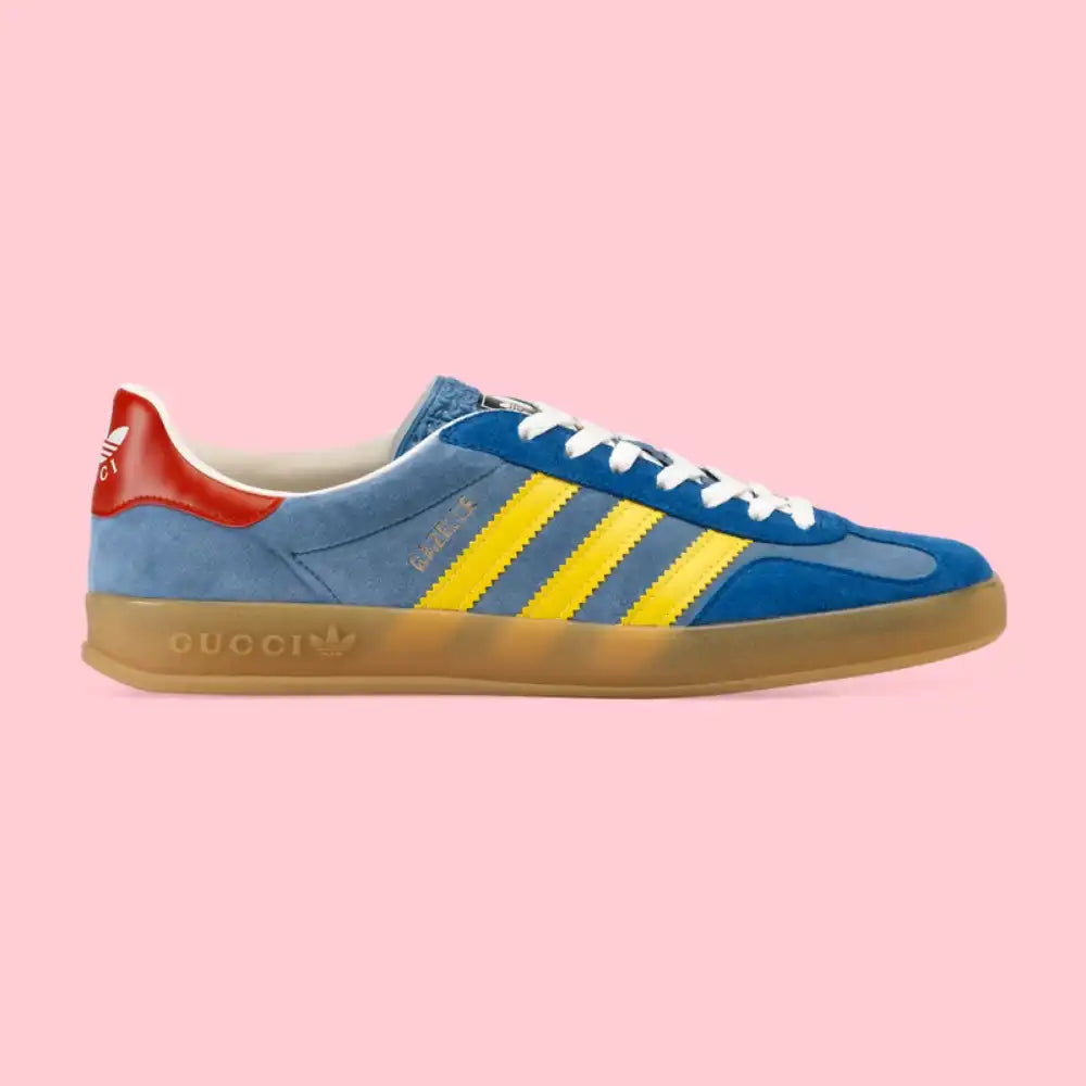 Gucci x Adidas Gazelle Light Blue and Red