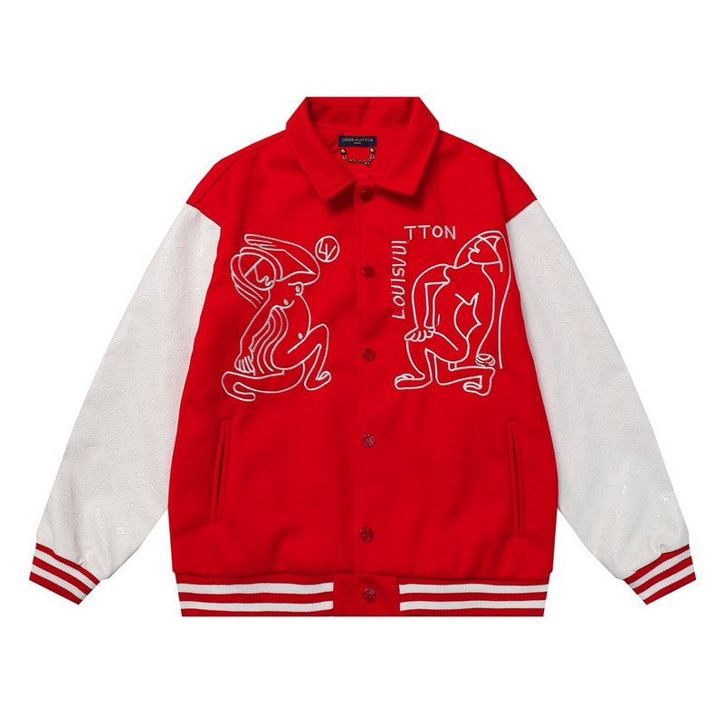 Varsity Jacket | Louis Vuitton | White Red