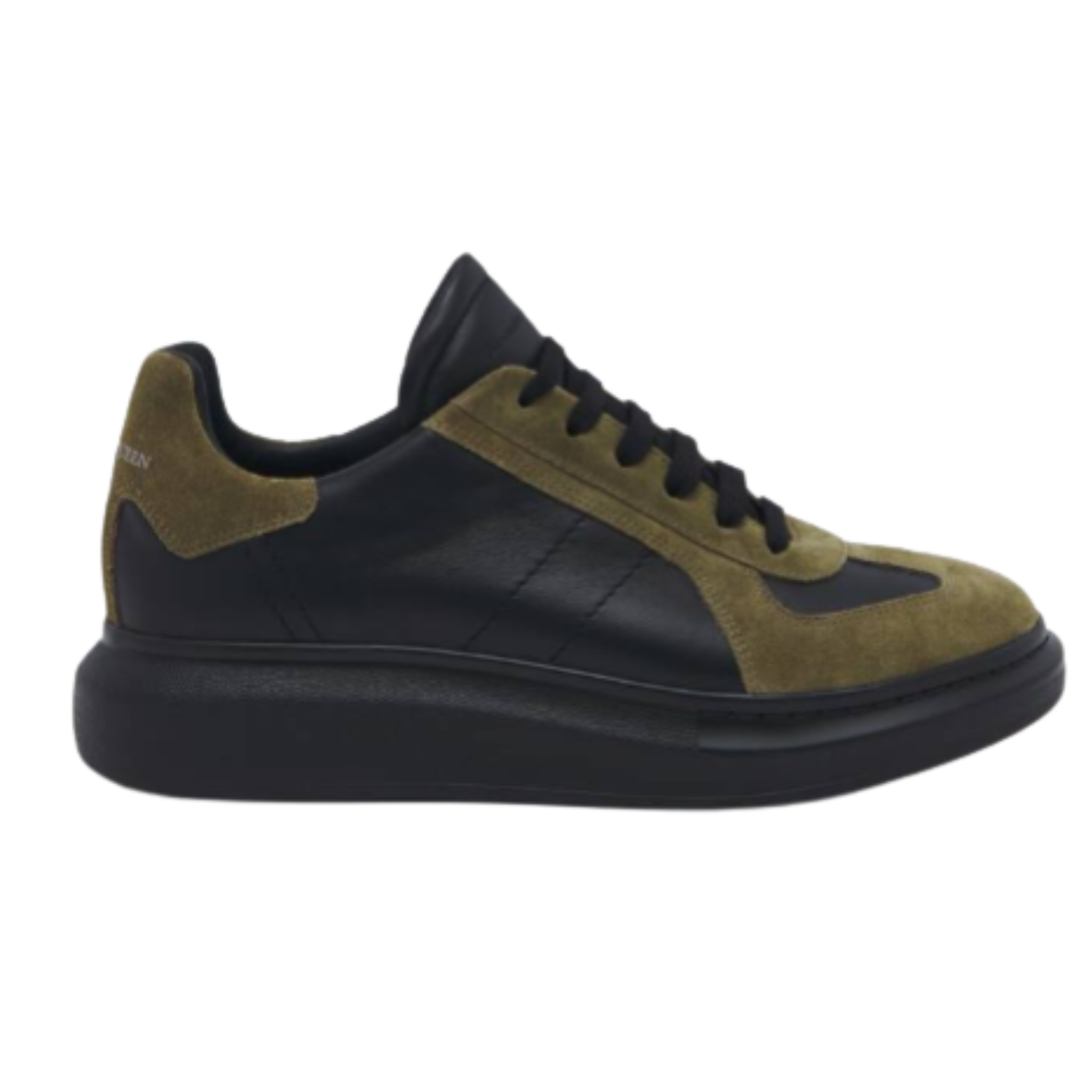Men's Oversized Retro Sneaker in Blackkhaki