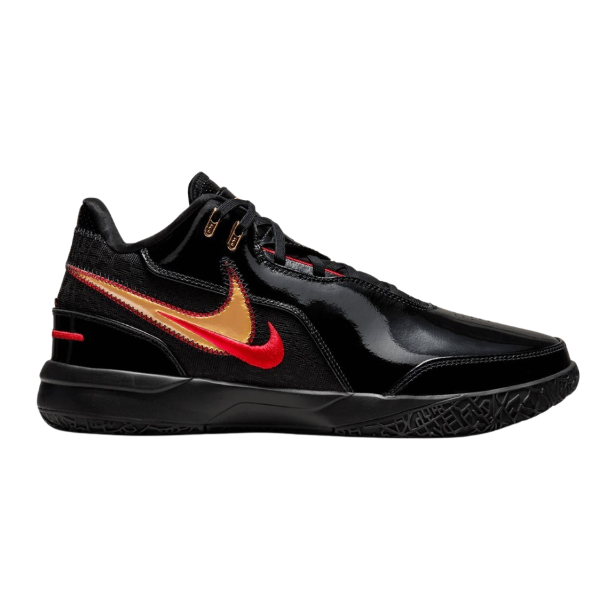 Nike Zoom LeBron NXXT Gen AMPD EP Black and Metallic Gold