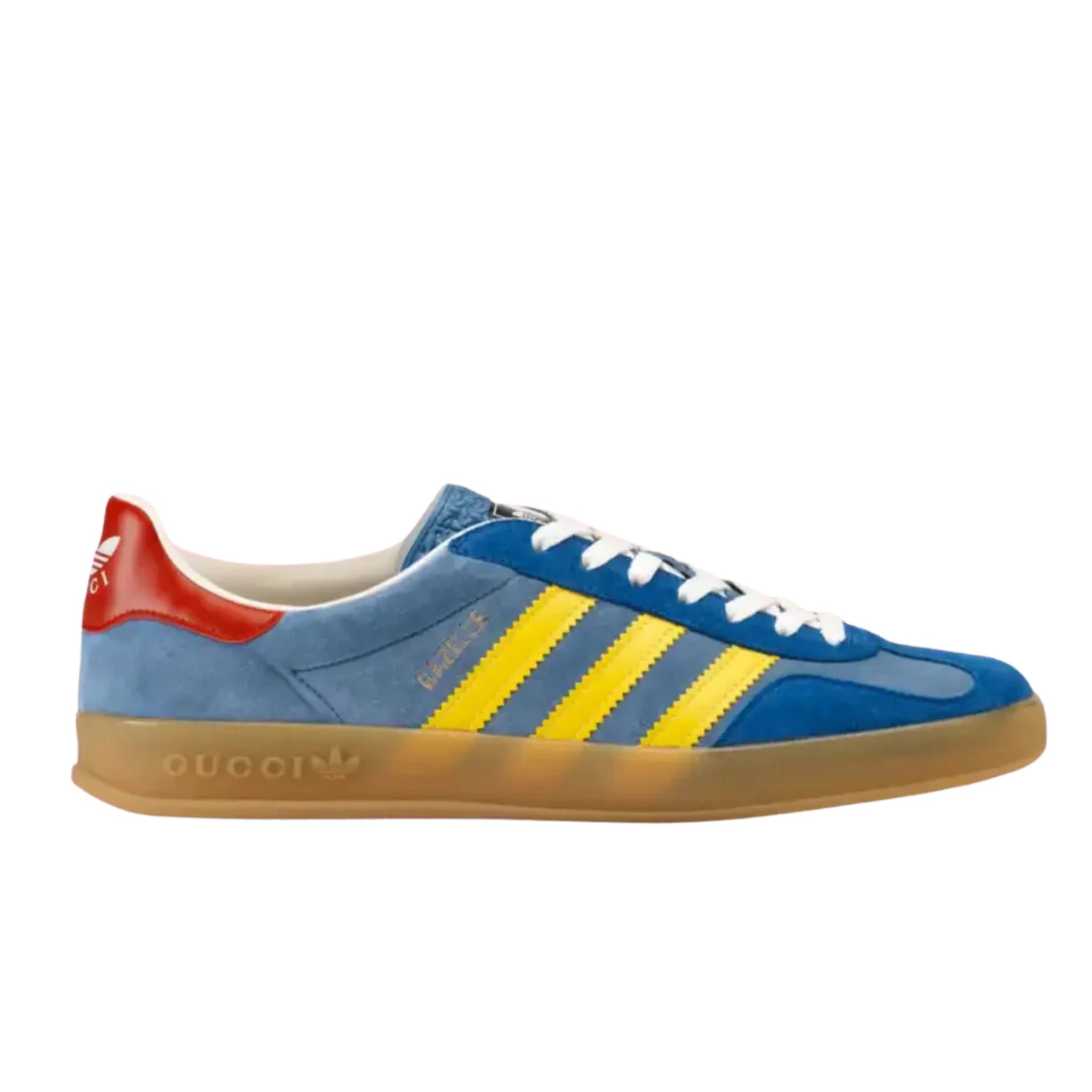 Gucci x Adidas Gazelle Light Blue and Red