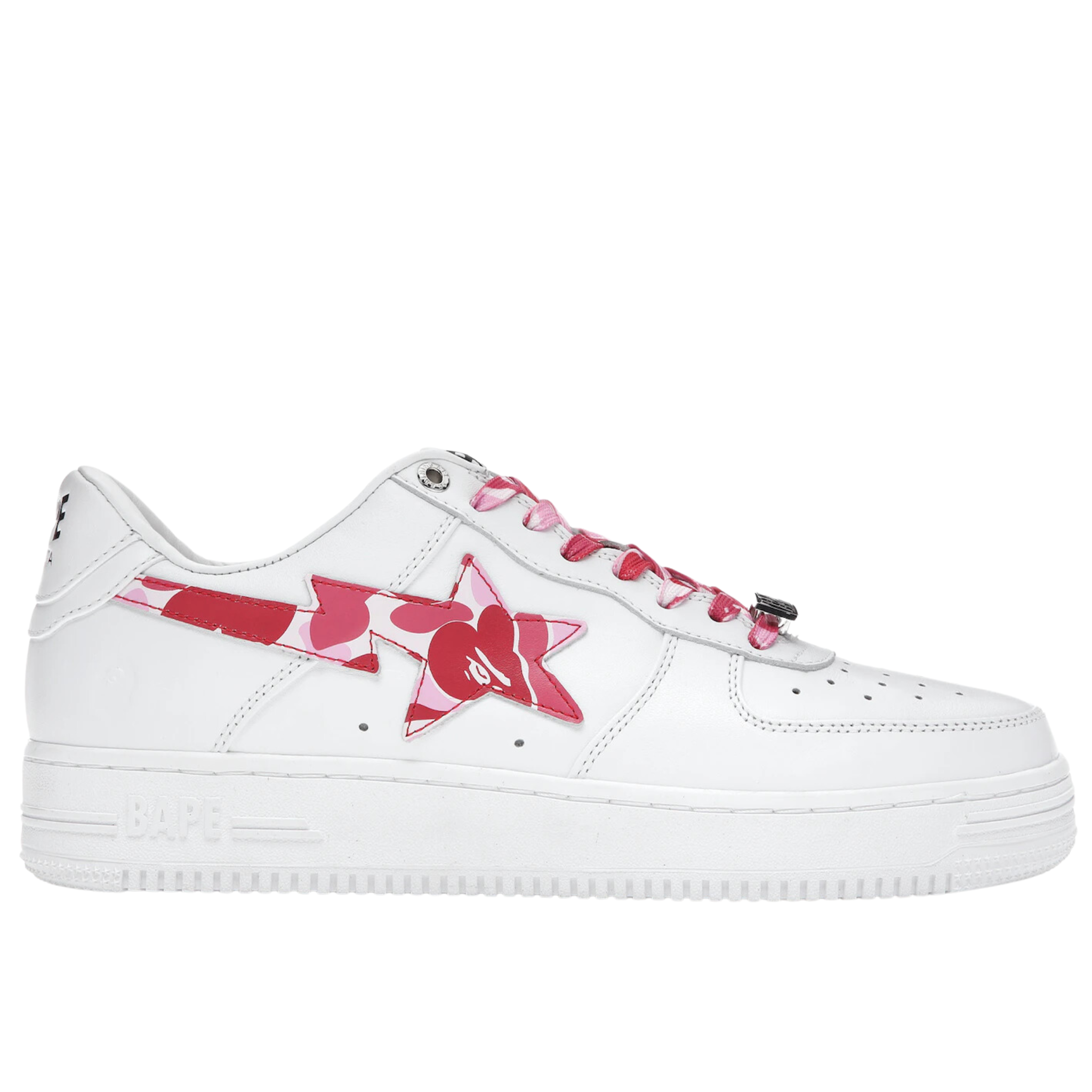 A Bathing Ape Bape Sta Low "White ABC Camo Pink"