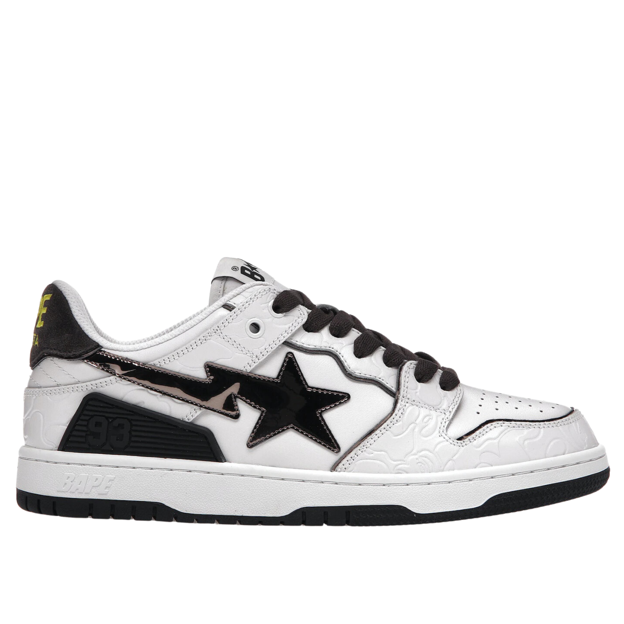 A Bathing Ape Bape SK8 Sta "White Silver"