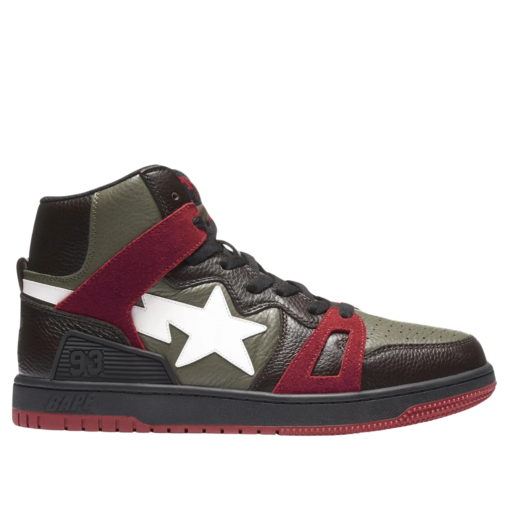 A Bathing Ape Bape Sta "93 Hi Khaki Green"