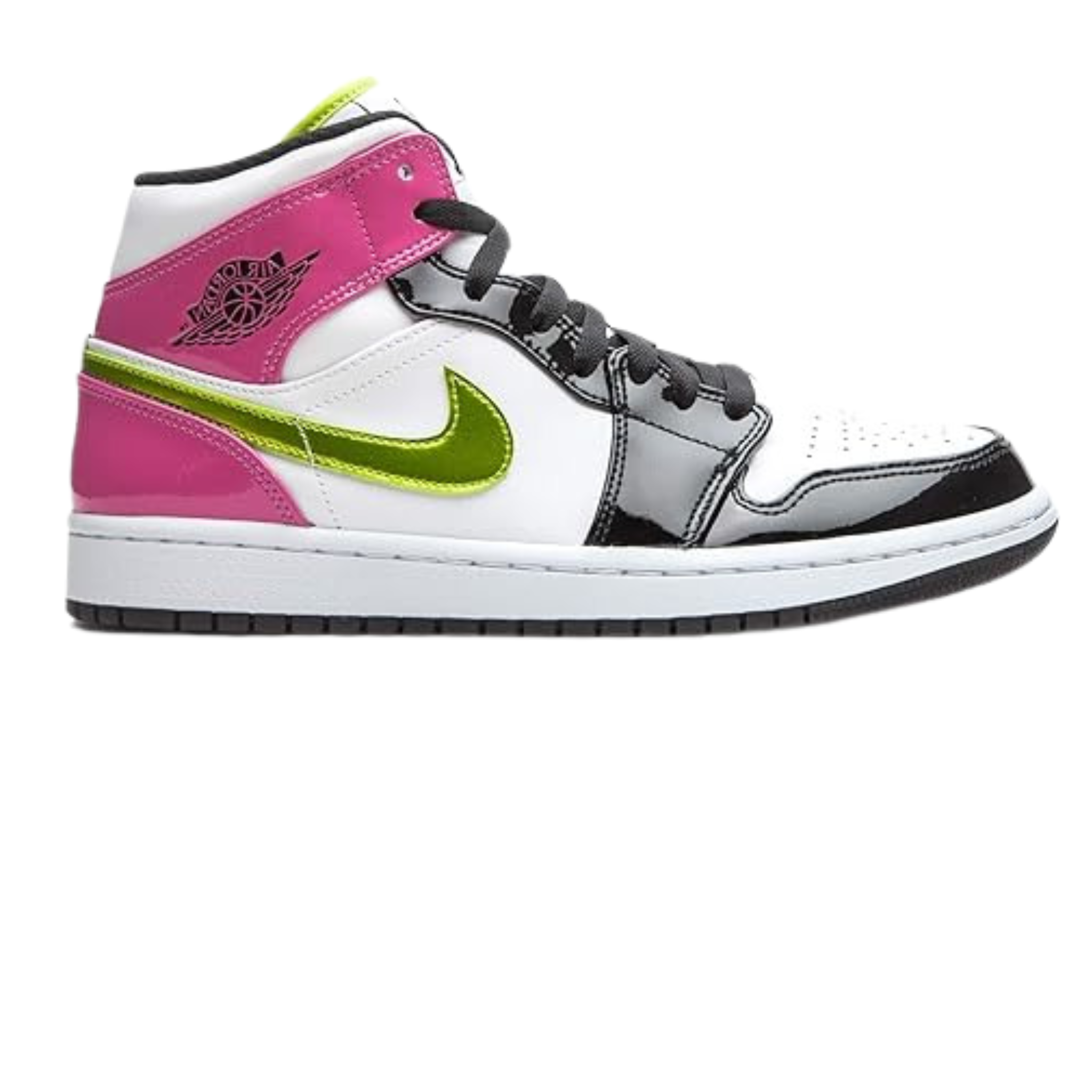 Nike Air Jordan 1 Mid "White Black Cyber Pink"