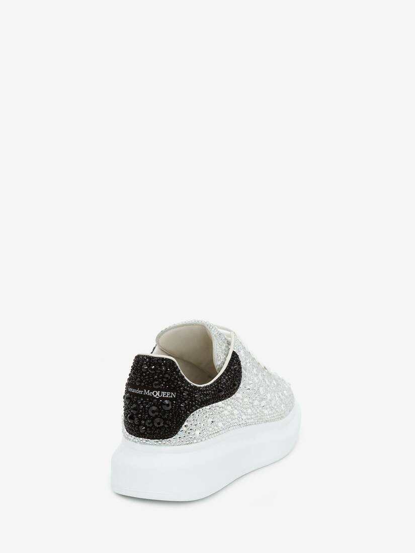 Men's Crystal-embellished Oversized Sneaker in Whiteblack