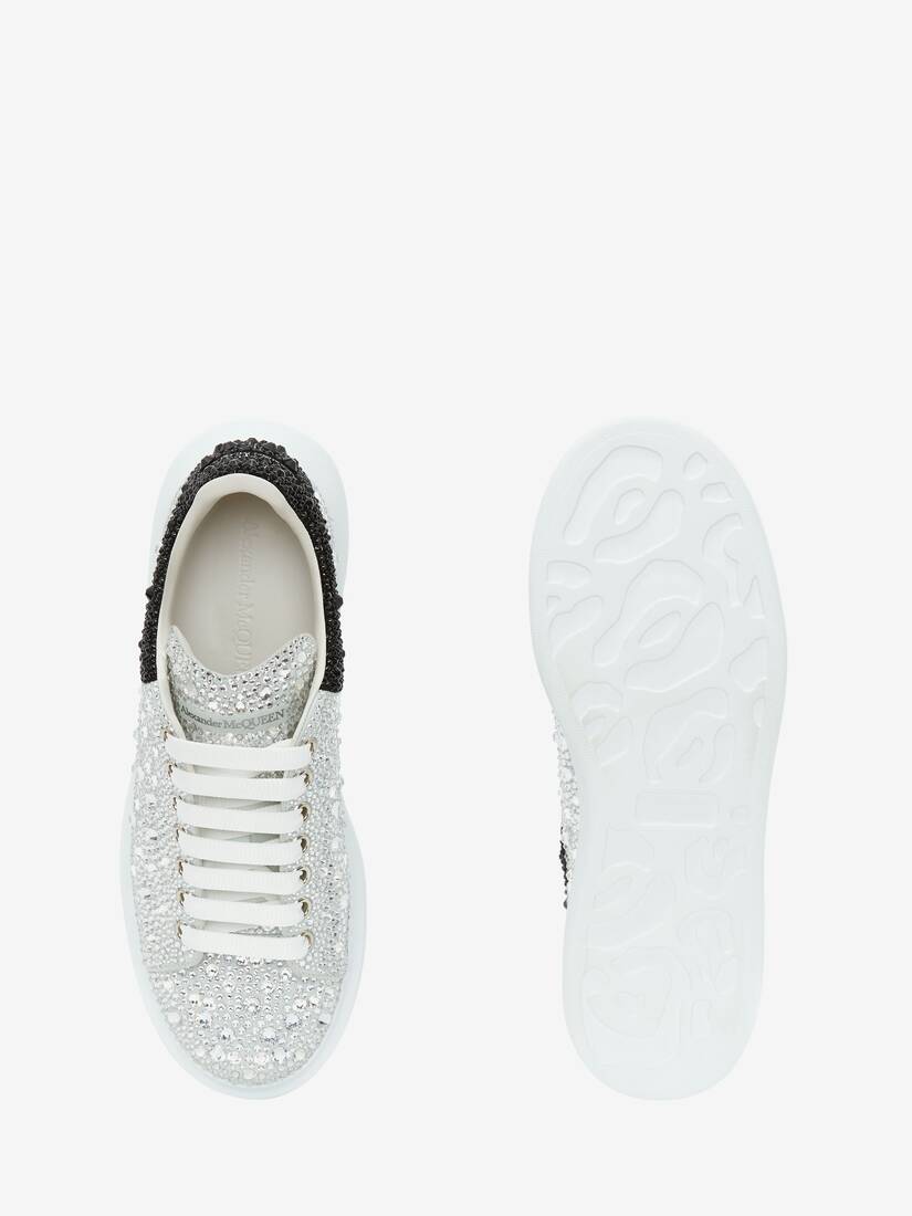 Men's Crystal-embellished Oversized Sneaker in Whiteblack