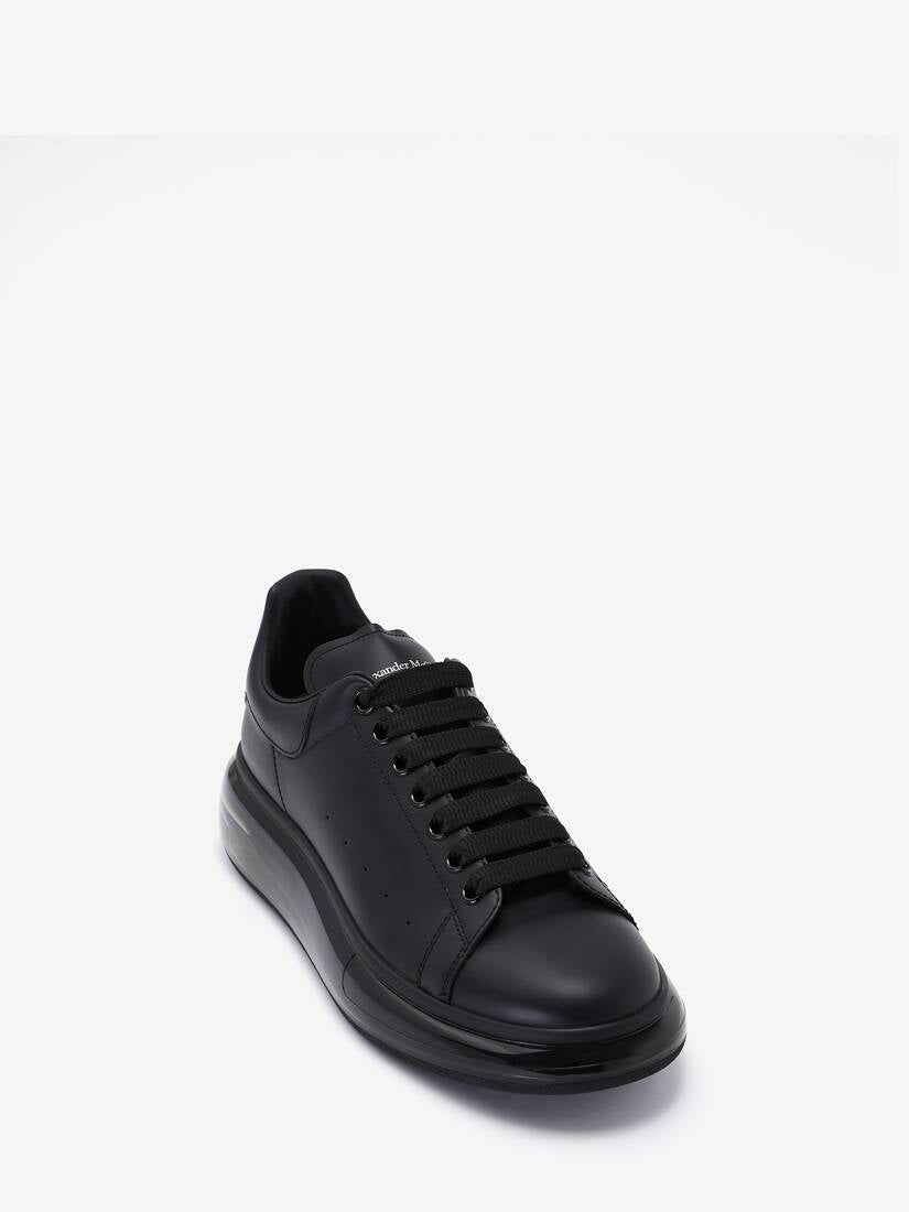 Men's Oversized Transparent Sole Sneaker in Black