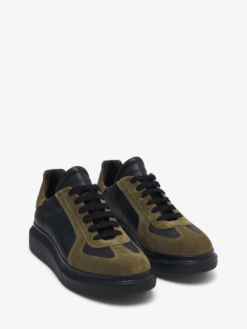 Men's Oversized Retro Sneaker in Blackkhaki