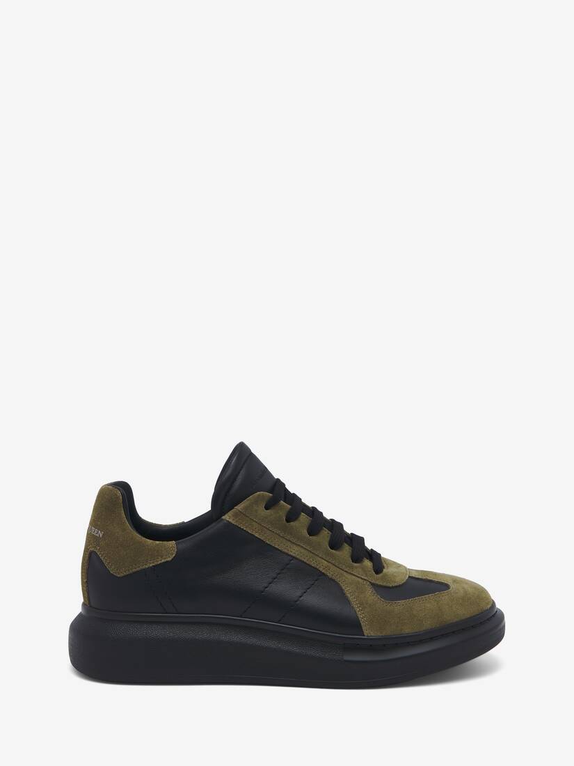 Men's Oversized Retro Sneaker in Blackkhaki