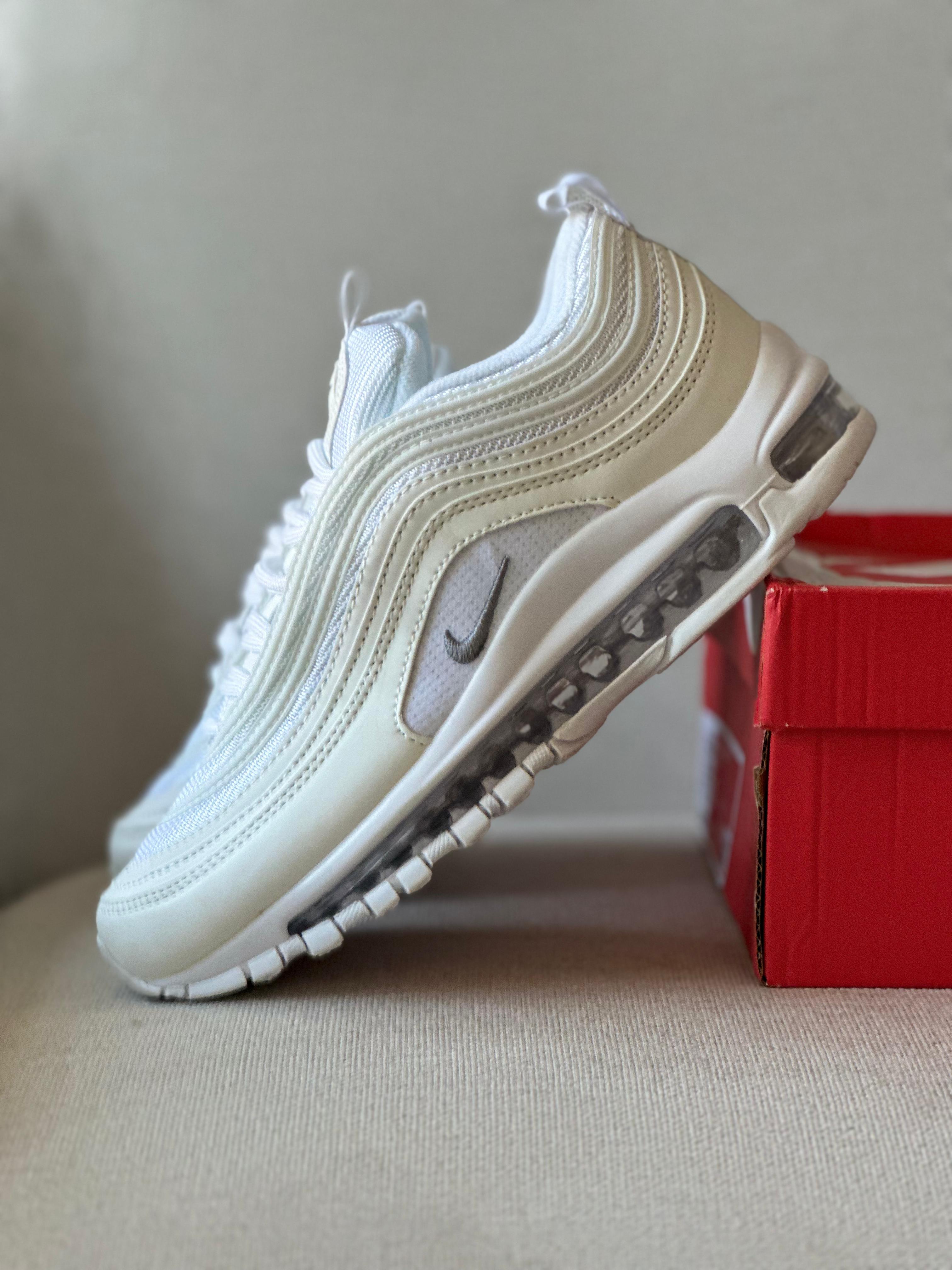 Nike Air Max 97 Triple White Wolf Grey (Pronta Entrega)