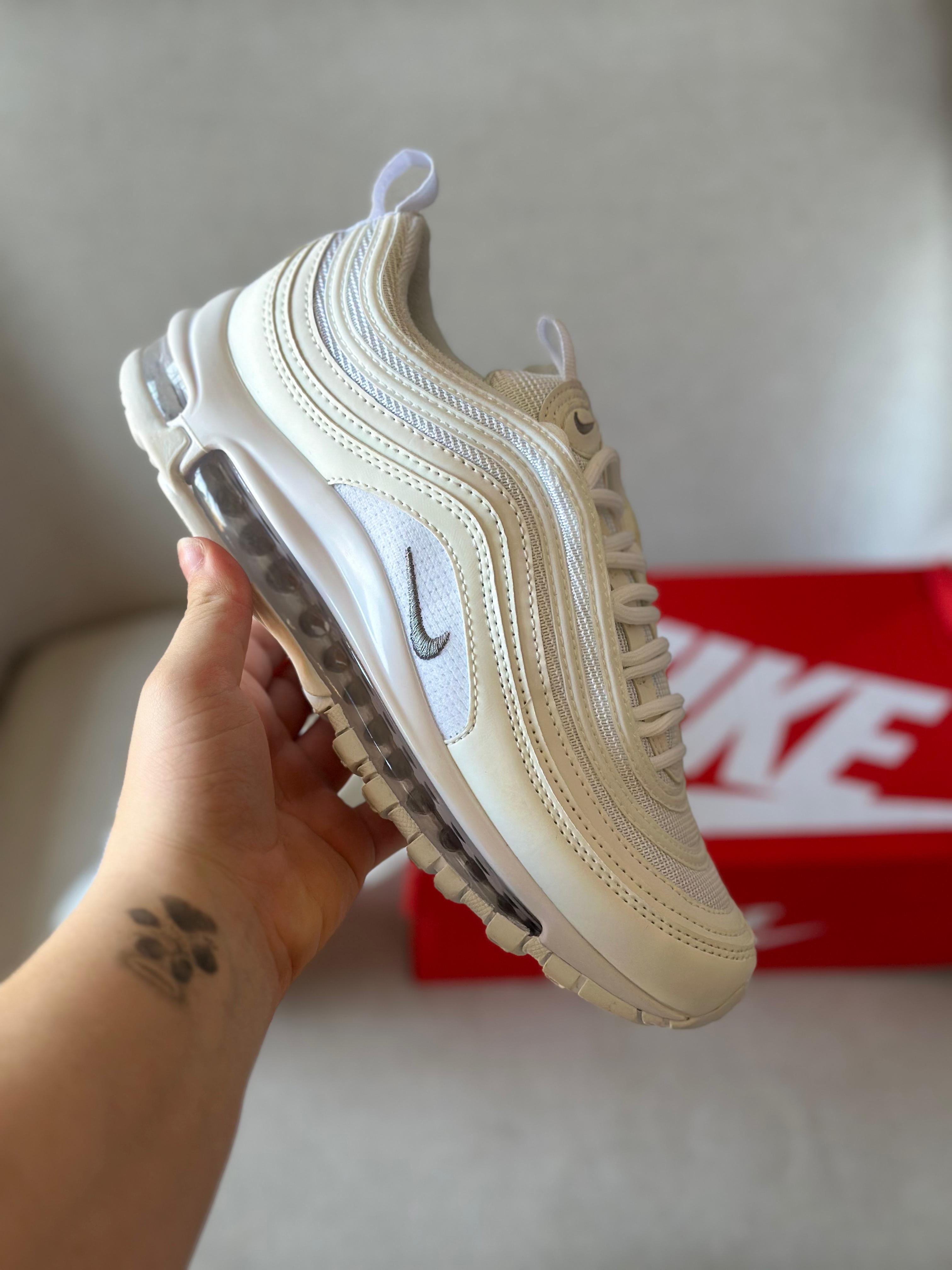 Nike Air Max 97 Triple White Wolf Grey (Pronta Entrega)