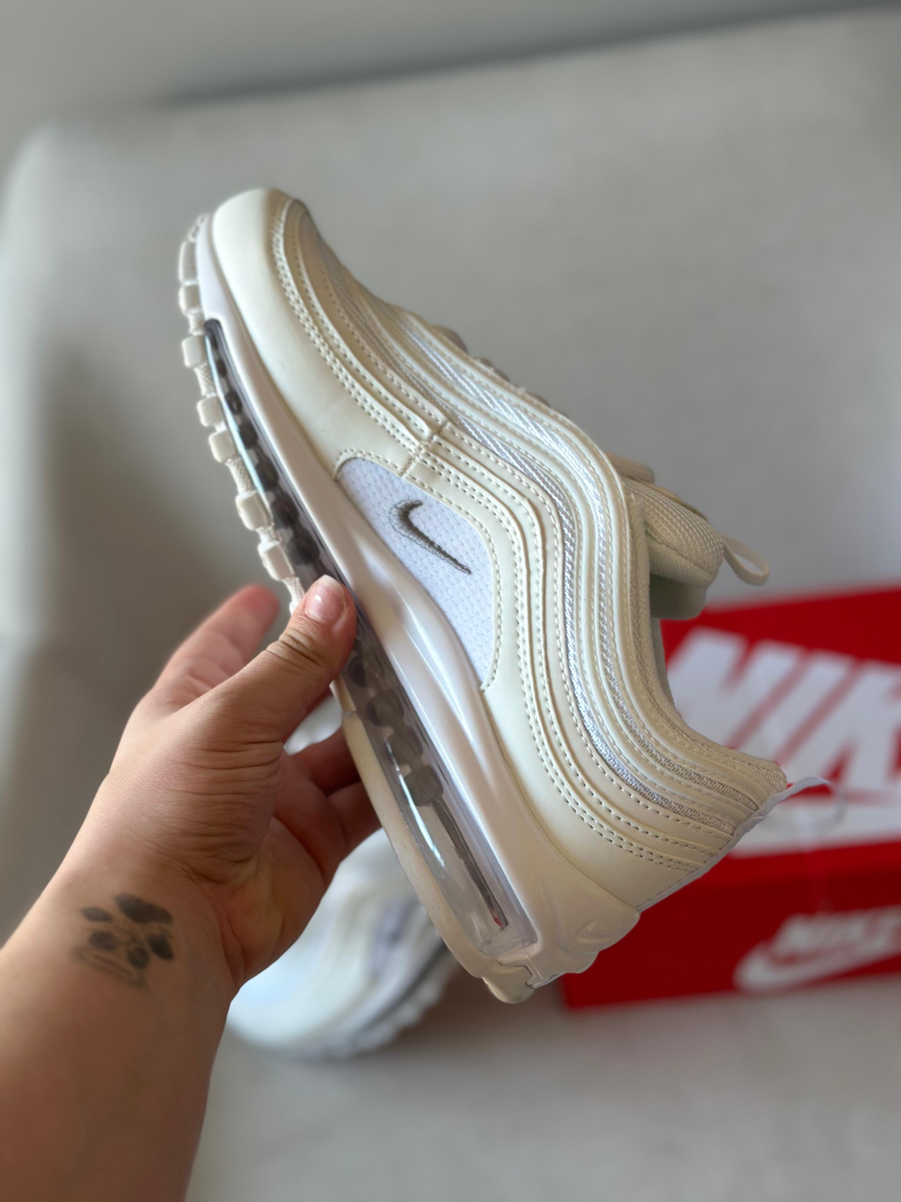 Nike Air Max 97 Triple White Wolf Grey (Pronta Entrega)