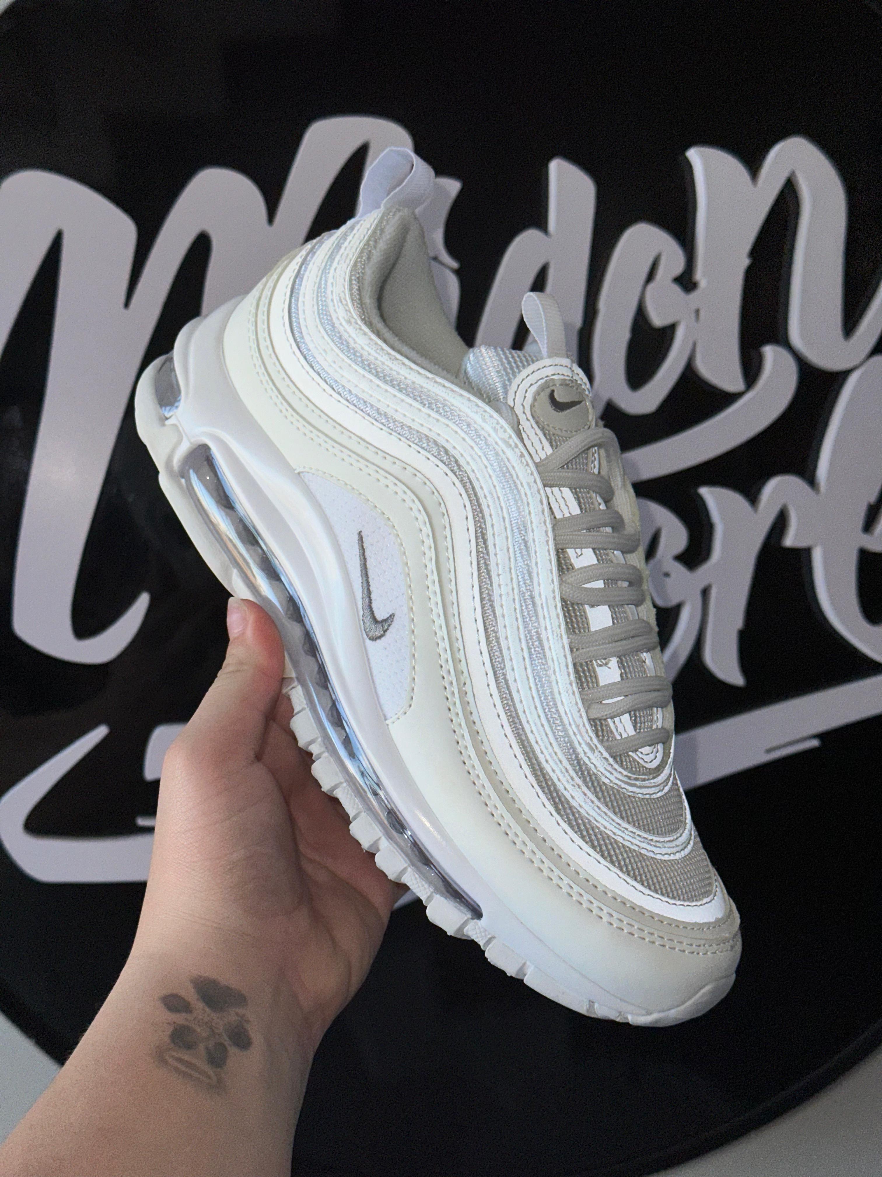 Nike Air Max 97 Triple White Wolf Grey (Pronta Entrega)