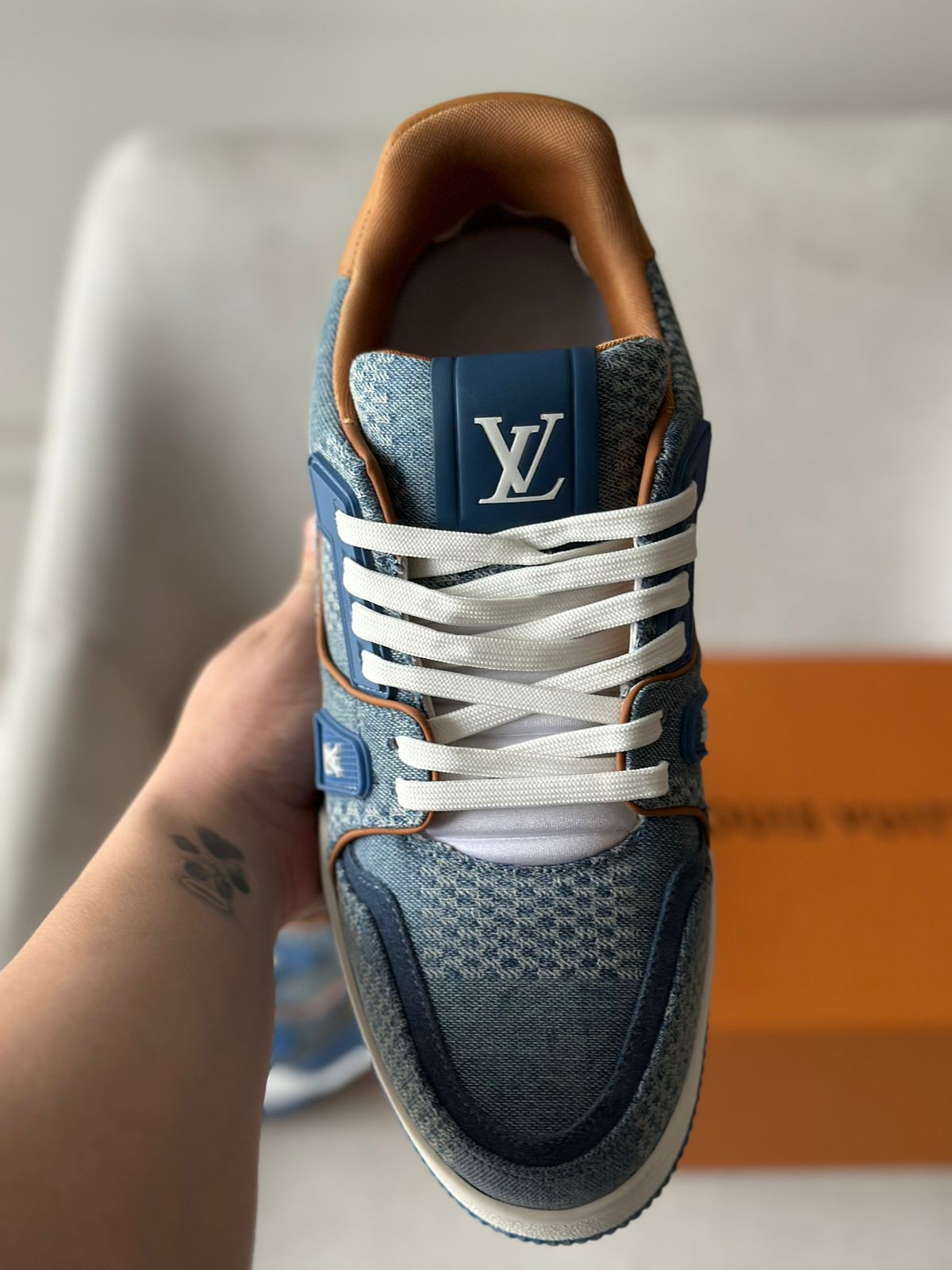 Louis Vuitton Trainer "Blue Damier" (Pronta Entrega)