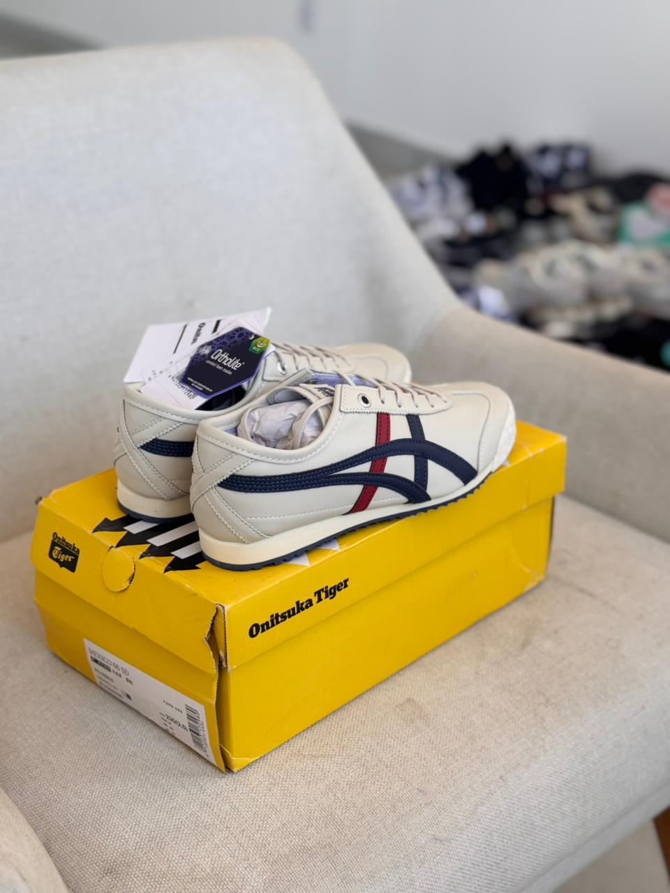 Onitsuka Tiger Mexico 66 SD “Cream Peacoat” (Pronta entrega, 35)