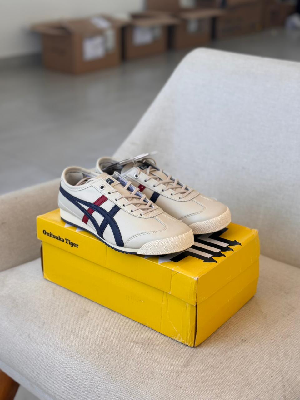 Onitsuka Tiger Mexico 66 SD “Cream Peacoat” (Pronta entrega, 35)
