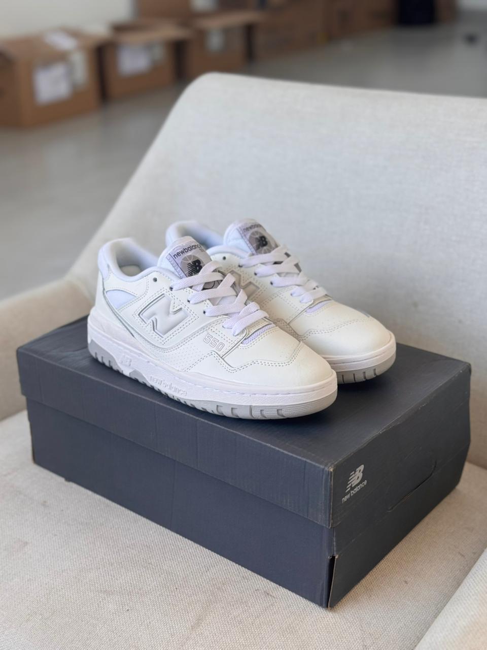 New Balance 550 "White Grey" (Pronta entrega, 37.5)