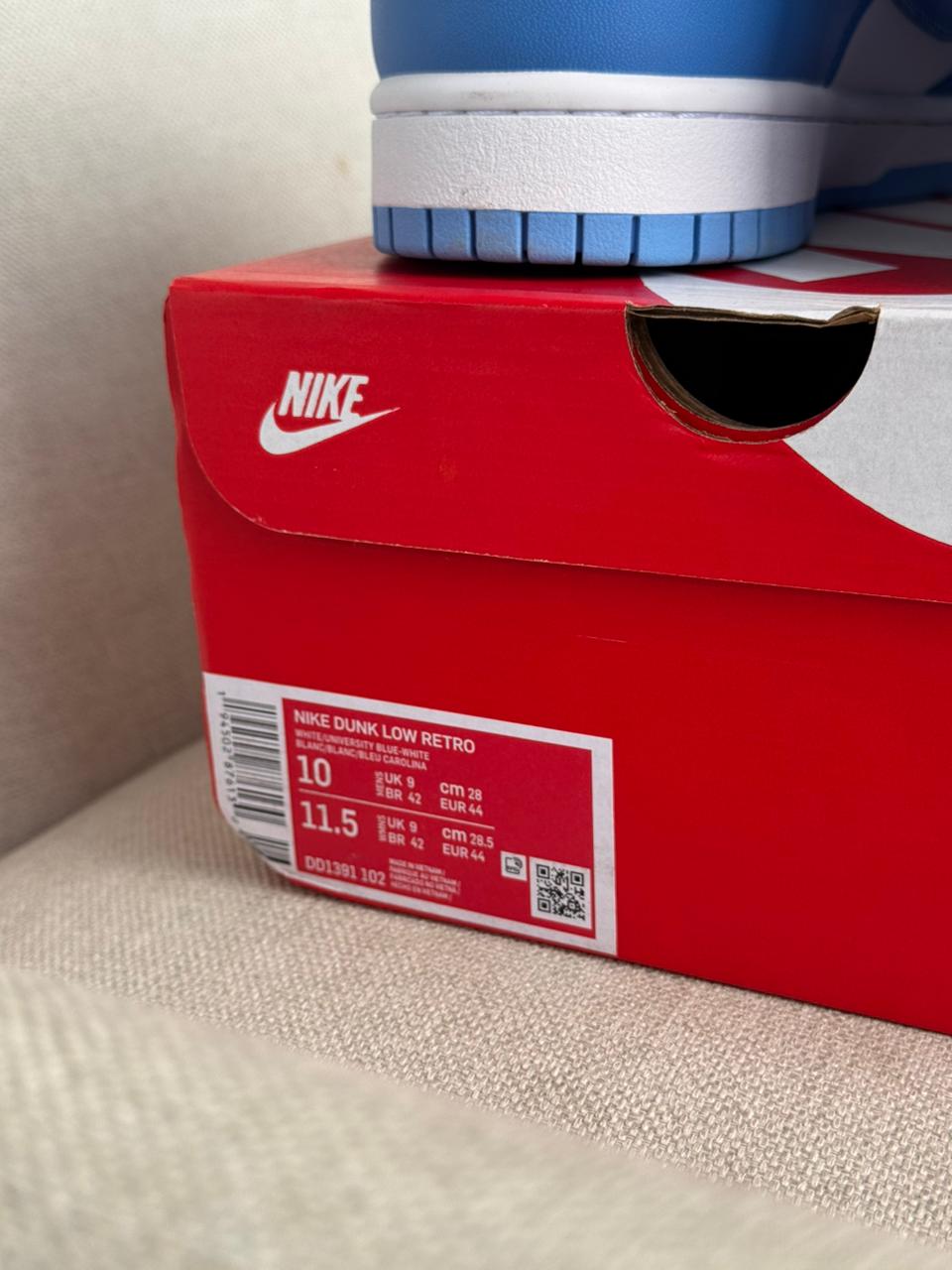 Nike Dunk Low “University Blue” (42, Pronta Entrega)