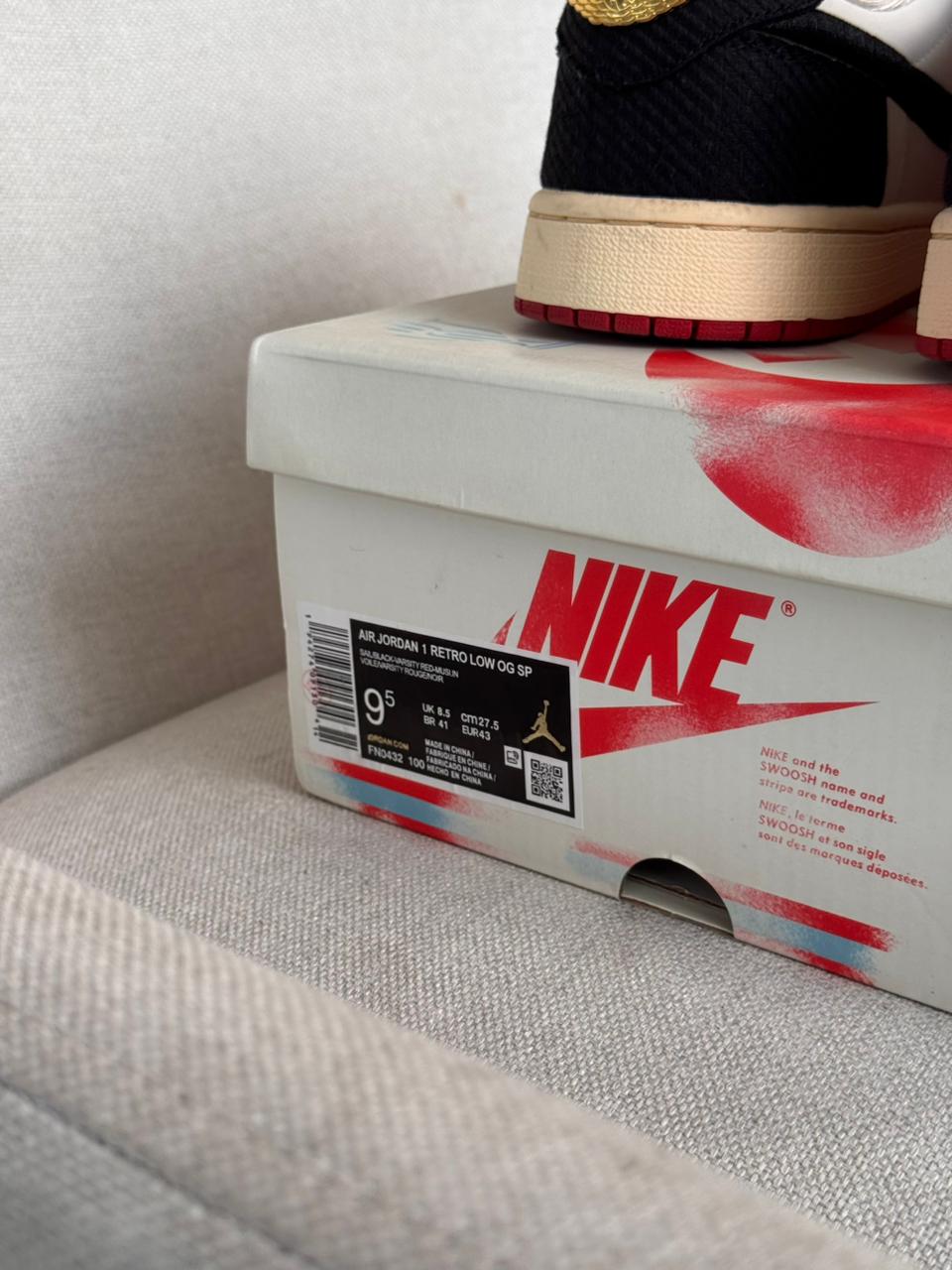 Nike Air Jordan 1 Retro Low "Trophy Room Away" (Pronta entrega, 41)